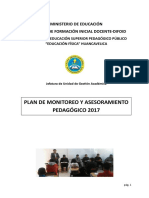 Plan de Monitoreo y Asesoramiento Pedagógico