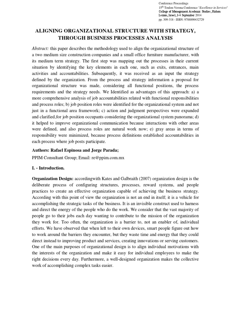 Aligning Structure with Business Strategy | PDF | Strategic Management ...