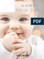Baby Names Australia 2015 McCrindle