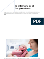 El Rol de La Enfermería en El Cuidado de Los Prematuros