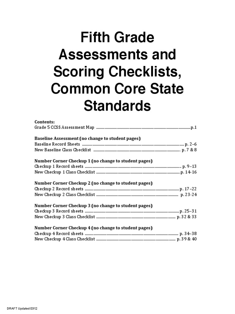 Grade 5 Common Core Math Assessment (Multi-Part) | PDF | Common Core
