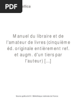 Brunet 1 Livres Bibliothèques - 