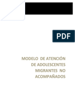 Modelo de Atención de Adolescentes Migrantes No Acompañados 