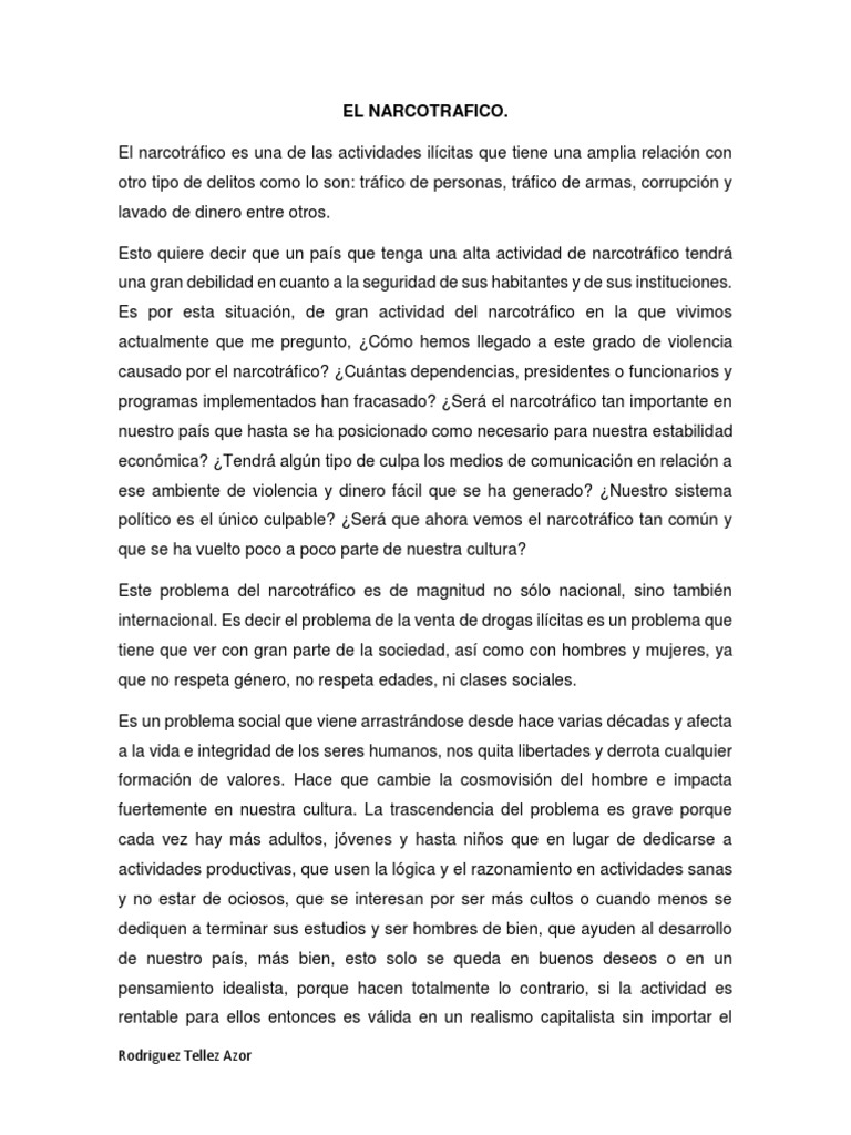 El Narcotrafico en Mexico | PDF | Comercio ilegal de drogas | Cartel de ...