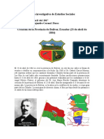 Creacion de La Provincia BOLIVAR