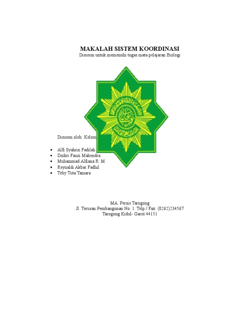 Tugas Biologi - Makalah Sistem Koordinasi