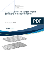 Code Practice Tamper Evident Packaging Therapeutic Goods