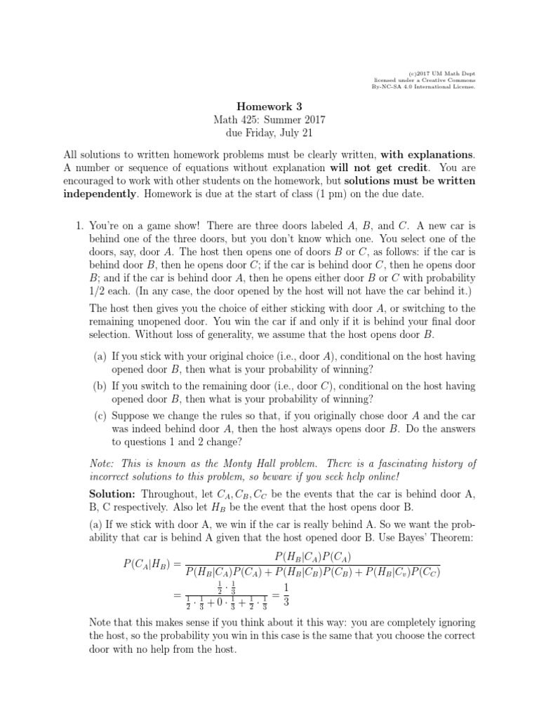 HW3 Sols Download Free PDF Roulette Expected Value