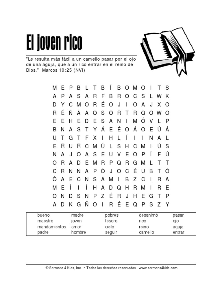 Sopa De Letra Joven Rico