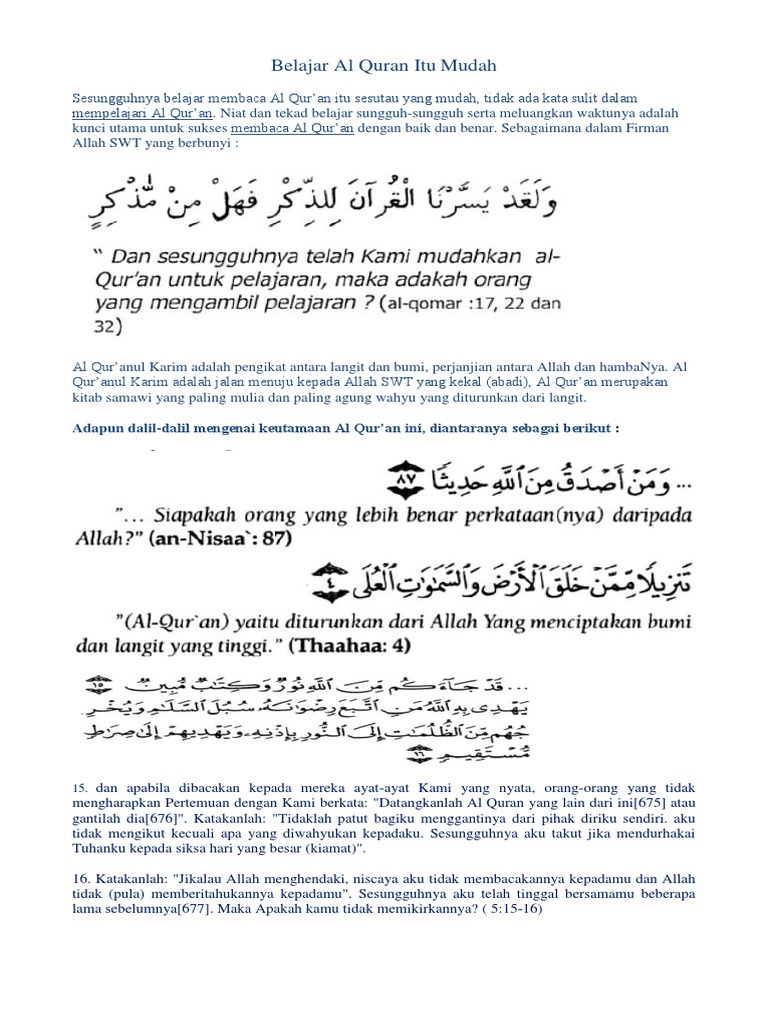 Hadits Tentang Keutamaan Belajar Al Quran Diriwayatkan Oleh Sumber Ilmu