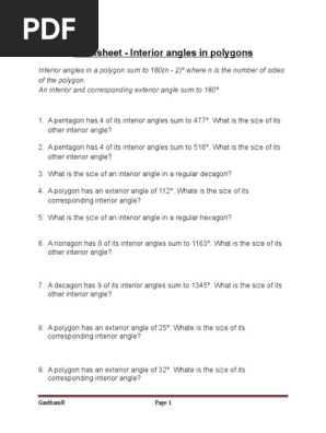 Worksheet For Homework Angle Triangle