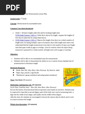 Lesson Plan Measurement