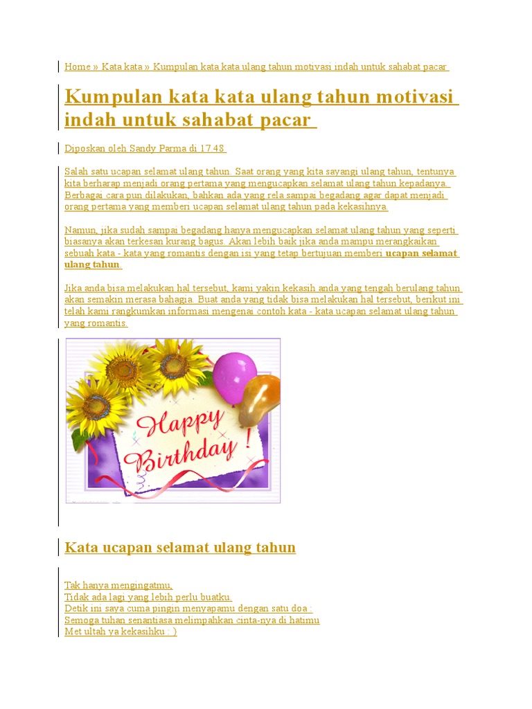 1060+ Gambar Motivasi Ulang Tahun HD Terbaru