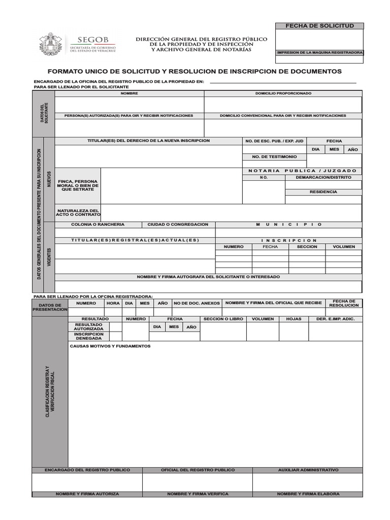 Formato de Inscripción RPP | PDF