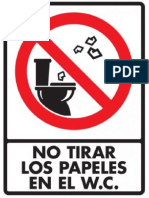 No Tirar Papeles Al WC