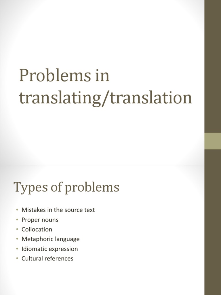 Translation Challenges and Solutions | PDF | Foreign Language Studies ...