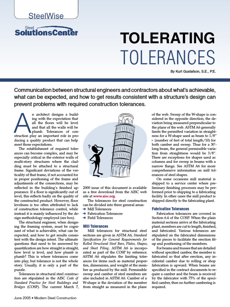 Understanding Structural Steel Tolerances | PDF | Home & Garden | Computers
