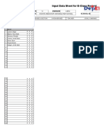 Input Data Sheet For E-Class Record: Region Division School Name School Id