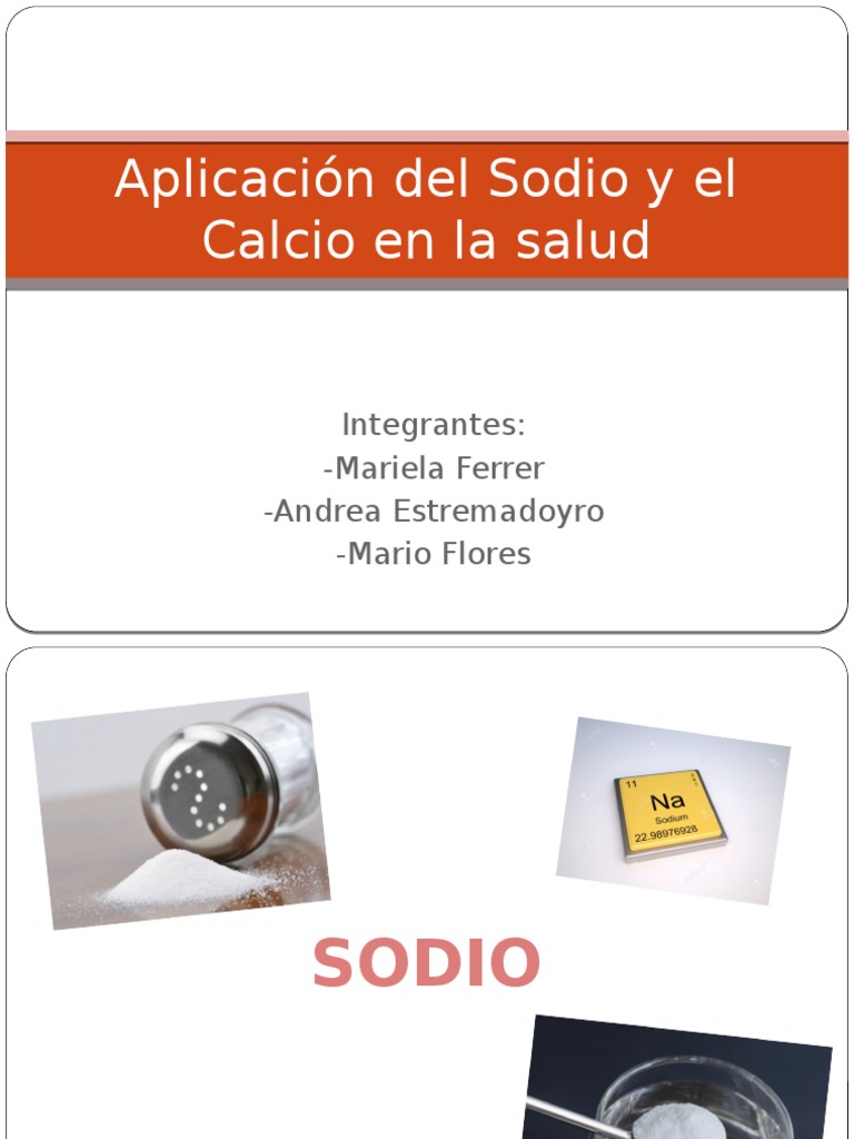 Historia y Usos del Sodio en Salud | PDF | Sodio | Hidróxido de sodio