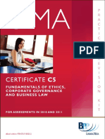 CIMA Certificate Paper C5 - Fundamentals of Ethics Corporate Governance and Business Law - Practice & Revision PDF