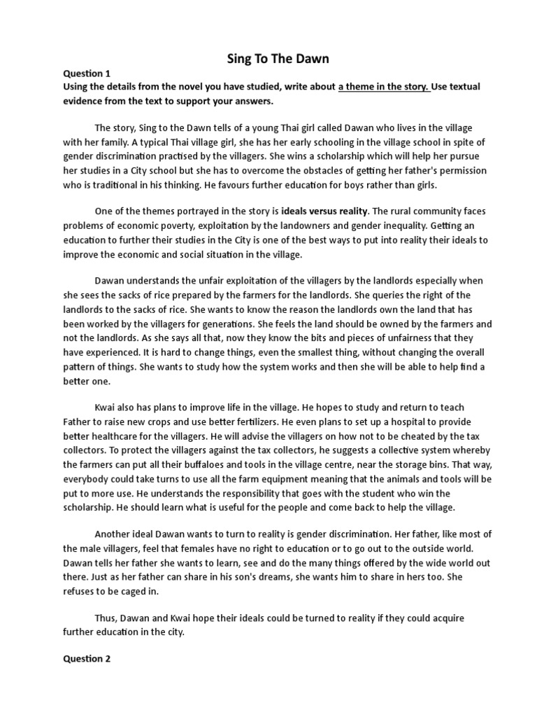 Sing To The Dawn Pdf Adolescence Gender