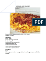 Corned Beef Omelet: Ingredients