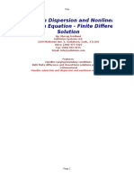 Advection Dispersion and Nonlinear Retardation Equation - Finite Difference Solution