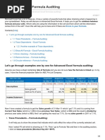 Advanced Excel Formula Auditing