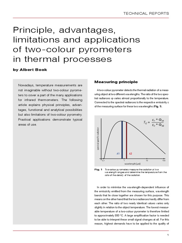Two-Colour Pyrometers in Thermal Processes | PDF | Electromagnetic ...