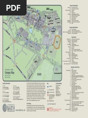 Bath Uni Campus Map Campus Map - Bath University | Pdf | Science