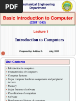 Lecture 1. Introduction to Computers