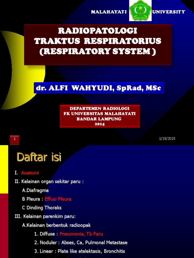 Radiological Findings of Respiratory Tract Abnormalities A Review of