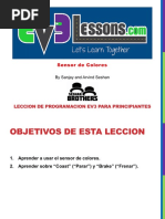 Robótica Ev3 Lecciones. Modulo Sensor de Color