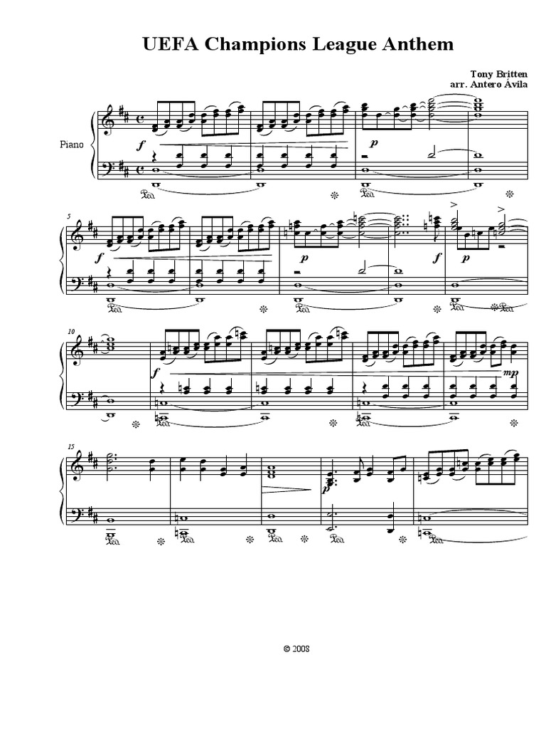 Uefa Champions League Anthem Pdf