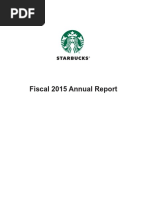 Starbucks Fiscal 2015 Form 10-K