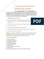 Causas y Consecuencias de Los Accidentes de Transito