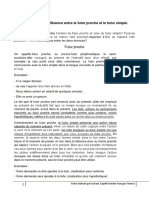 La Difference Entre Le Futur Simple Et Le Futur Proche PDF