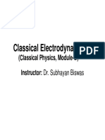 Classical Electrodynamics: (Classical Physics, Module-B)