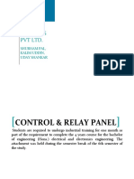 Training Report On Control Relay Panel