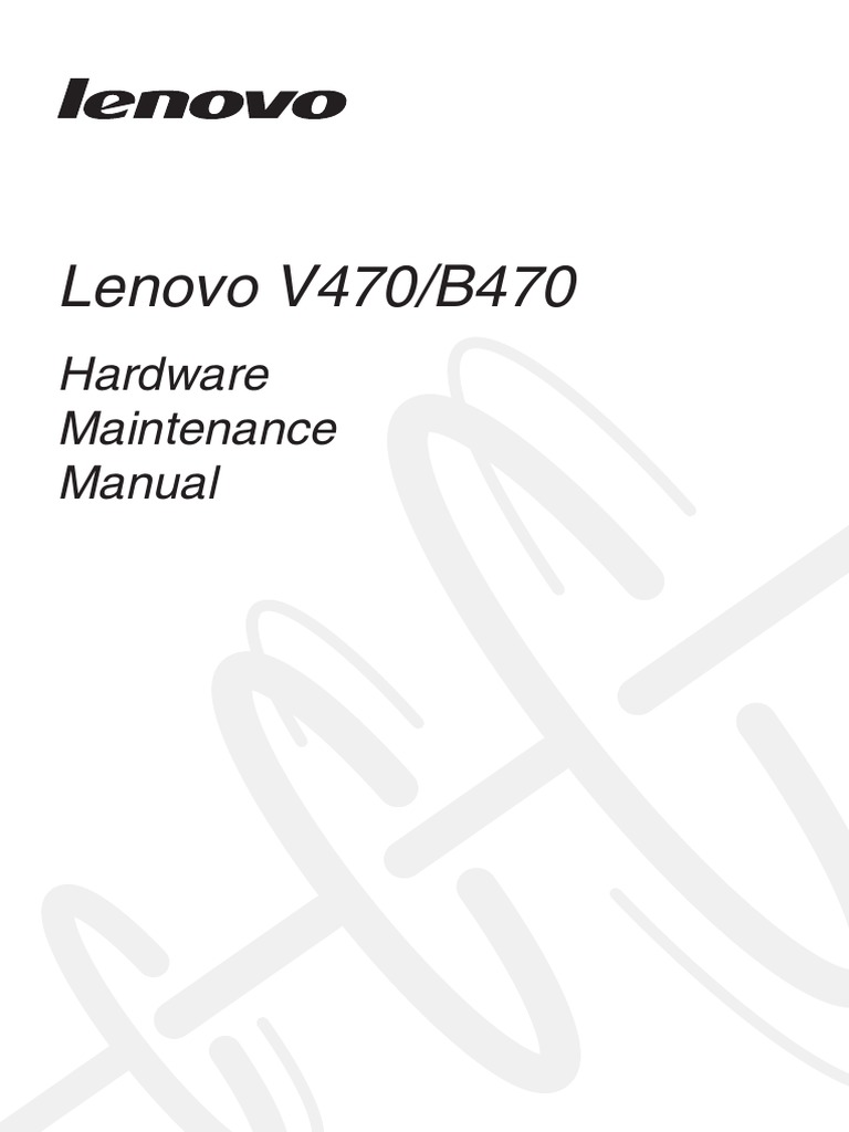 Lenovo V470B470 Hardware Maintenance Manual V1.0.pdf | Electrostatic  Discharge | Switch