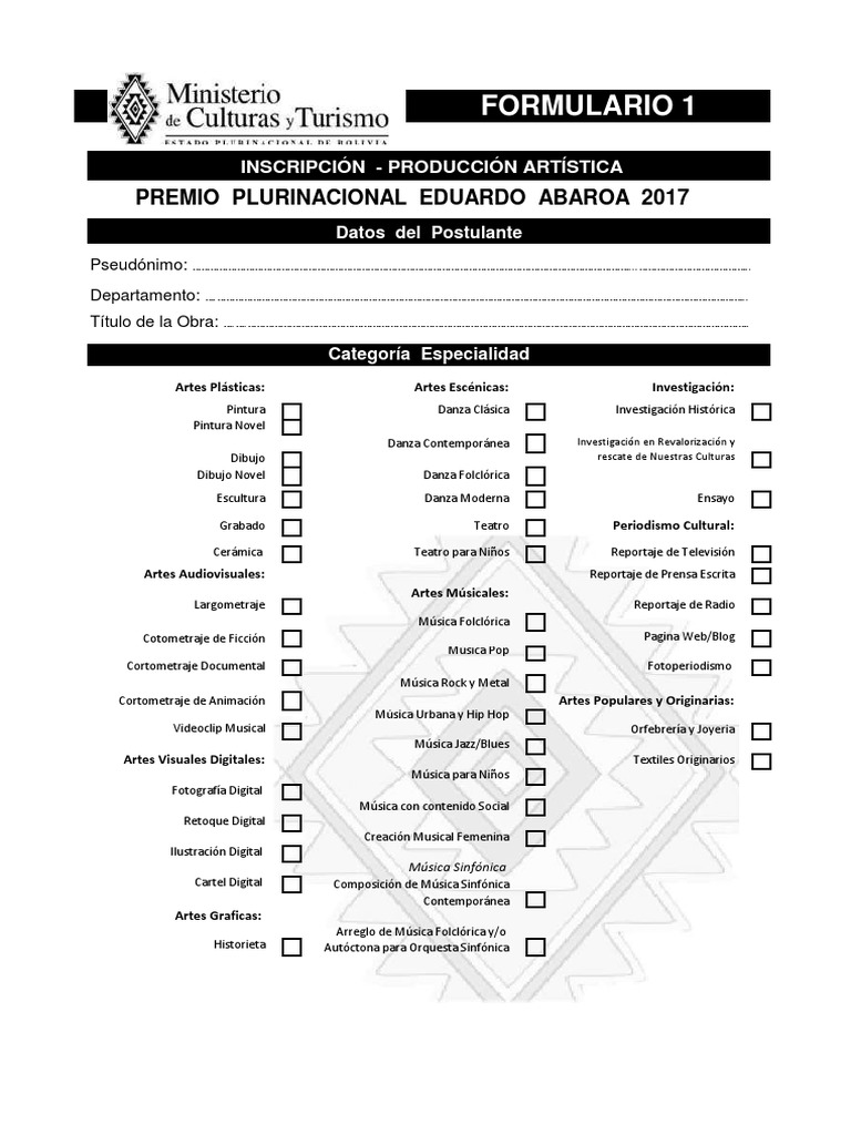 Formulario 1 PDF | PDF | Entretenimiento | Las artes escénicas