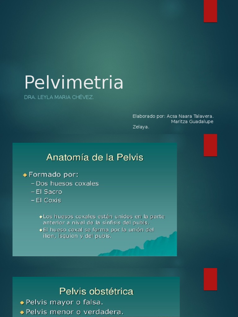 Guía de Pelvimetría para Obstetras | PDF | Pelvis | Sistema esquelético