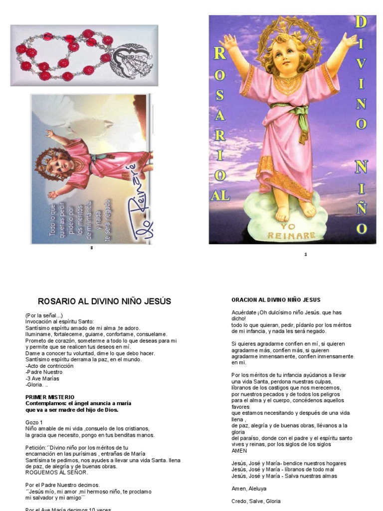Rosario Al Divino Niño Jesús | PDF | María, madre de Jesús | orador del ...