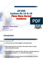 14 and 15. Av 332 - Plane Wave Normal Incidence