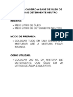 Inseticida Caseiro A Base de Óleo de Cozinha e Detergente Neutro