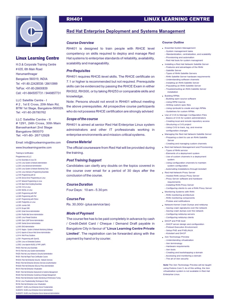 Red Hat Enterprise Systems Management | PDF | Linux | System Software