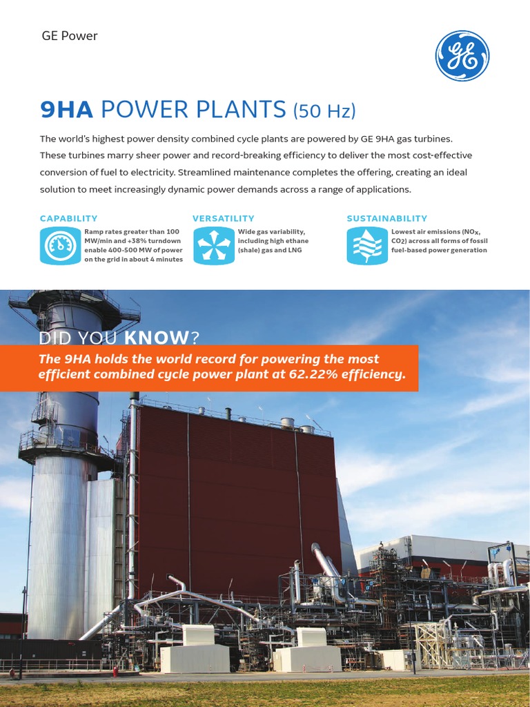 9ha Power Plants PDF | PDF | Gas Turbine | Natural Gas