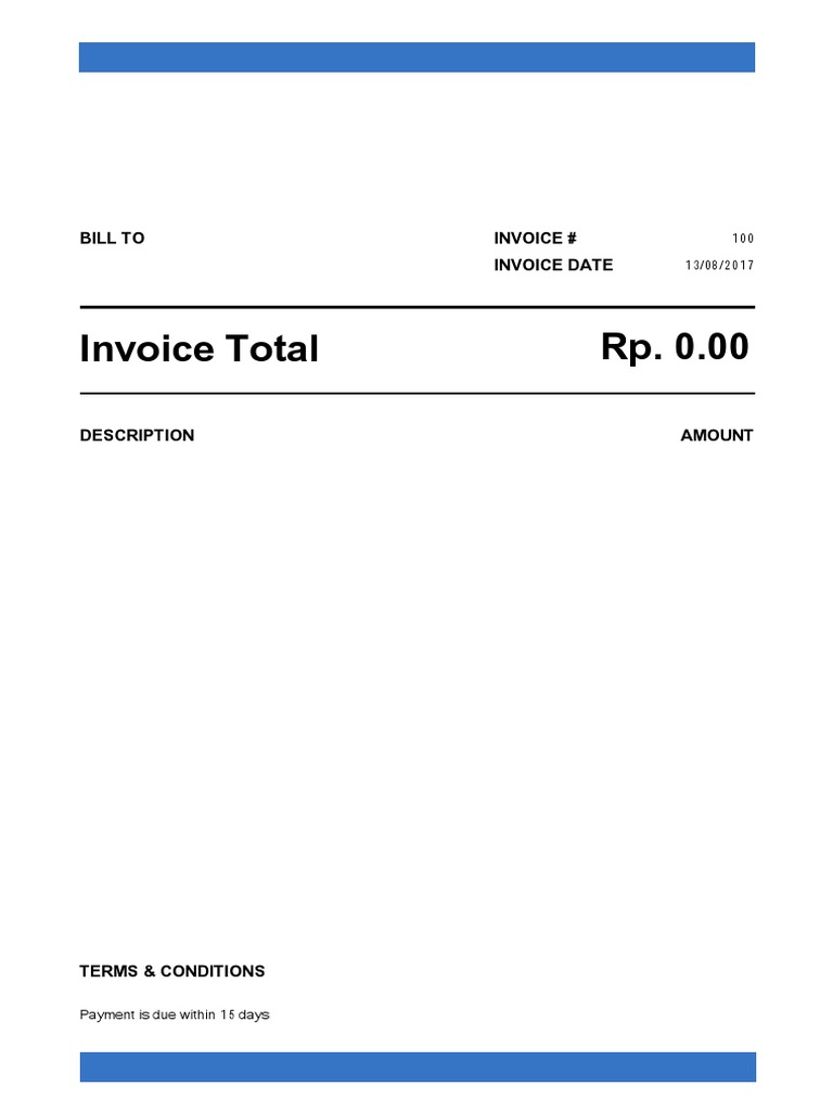 Invoice #100 - Total Rp. 0.00 | PDF
