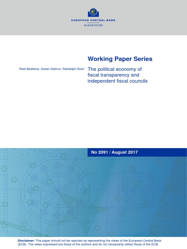 Working Paper Series: The Political Economy of Fiscal Transparency and ...
