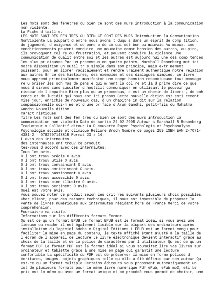 Les Mots Sont Des Fenêtres PDF